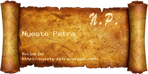 Nyeste Petra névjegykártya